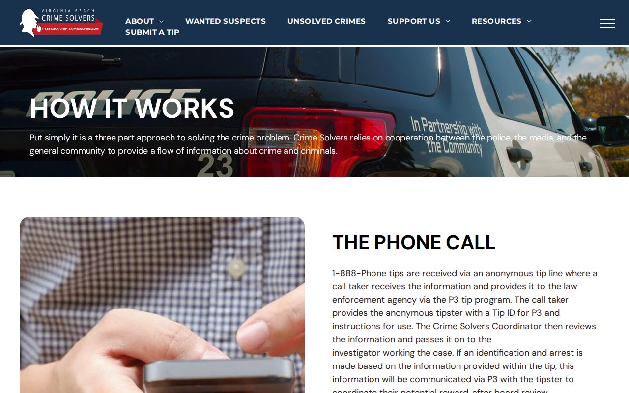 Virginia Beach City active warrants: Crime Solvers anonymous tip process