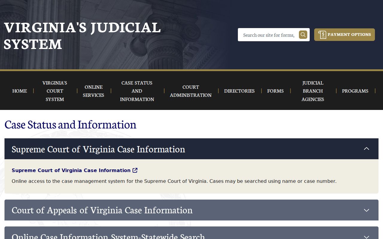 Virginia Beach City warrant records: Virginia Courts case-information gateway
